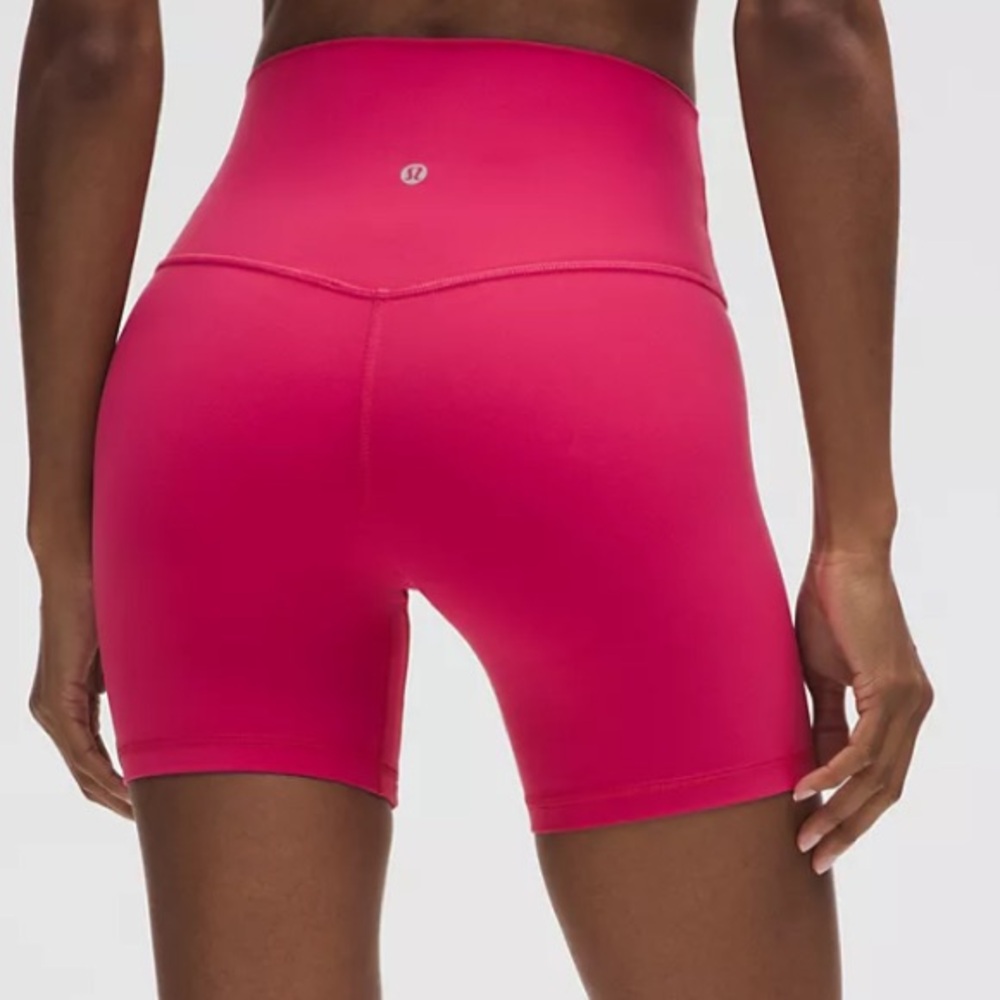 Lululemon align pink 6 inch inseam high waisted shorts *worn once* - Picture 3 of 10